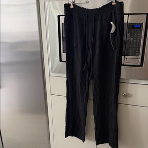 Only Black Textured Drawstring Pants